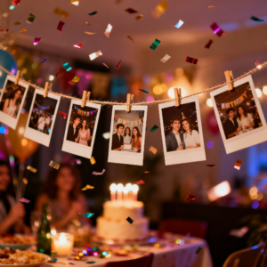 Varal de fotos Polaroid