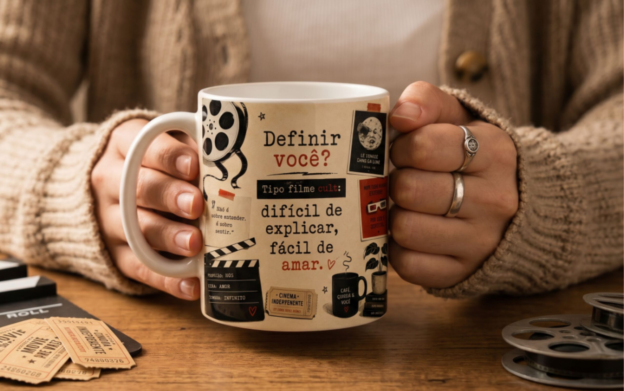caneca cinema cult personalizada presente namorados retrô caneca cinema cult personalizada presente namorados retrô